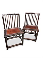 Pair of Chinese Hardwood Chairs,