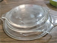 3 Pyrex glass lids