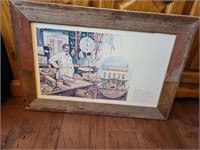 The Butcher Painting with wooden Frame