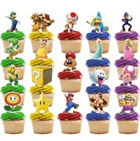 38 Decorations for Mariios Cupcake Toppers Set Bir