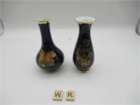 PAIR OF COBALT BUD VASES