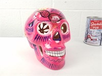 Crâne Jour des morts  mexicain en porcelaine -