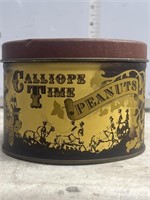 Vintage USA Calliope Time Peanuts Tin