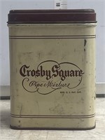 Vintage Crosby Square Pipe Mixture Tin