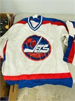 2 retro youth NHL hockey jersey's - Oilers & Jets