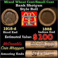 Lincoln Wheat Cent 1c Mixed Roll Orig Brandt McDon