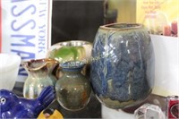 ART POTTERY VASES - CANDLE HOLDER