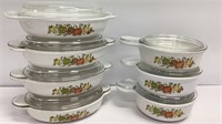 7 pc lot Corning Ware.4 ovals & 3 round all w/lids