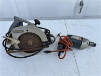 Electric hand saw and electric drill