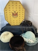 Vintage Lady's Hats With  Vintage Hat Box