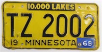 1964 Minnesota License Plate