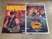 1986 Movie Posters Warbus & Cocaine Wars