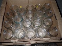 Box w/(19) Wide Mouth Quart Canning Jars