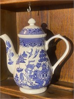 Churchill Blue & White Teapot