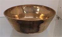Antique Chinese Brass Singing Bowl 9 1/2 x 3 1/2