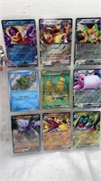 Pokémon cards sheet of 9