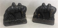 Cast iron book ends