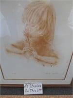 "Daisy Days" By Honnard Signed Framed Lithograph