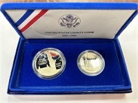 1986 Statue of Liberty Silver Dollar & Half