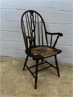 Rush Seat Windsor Arm Chair