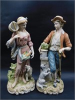 DANISH COURTING COUPLE PORCELAIN STATUES VINTAGE A