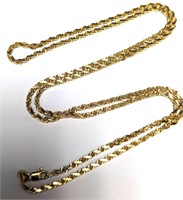 $5680 14K  12.60G 24" Rope  Necklace
