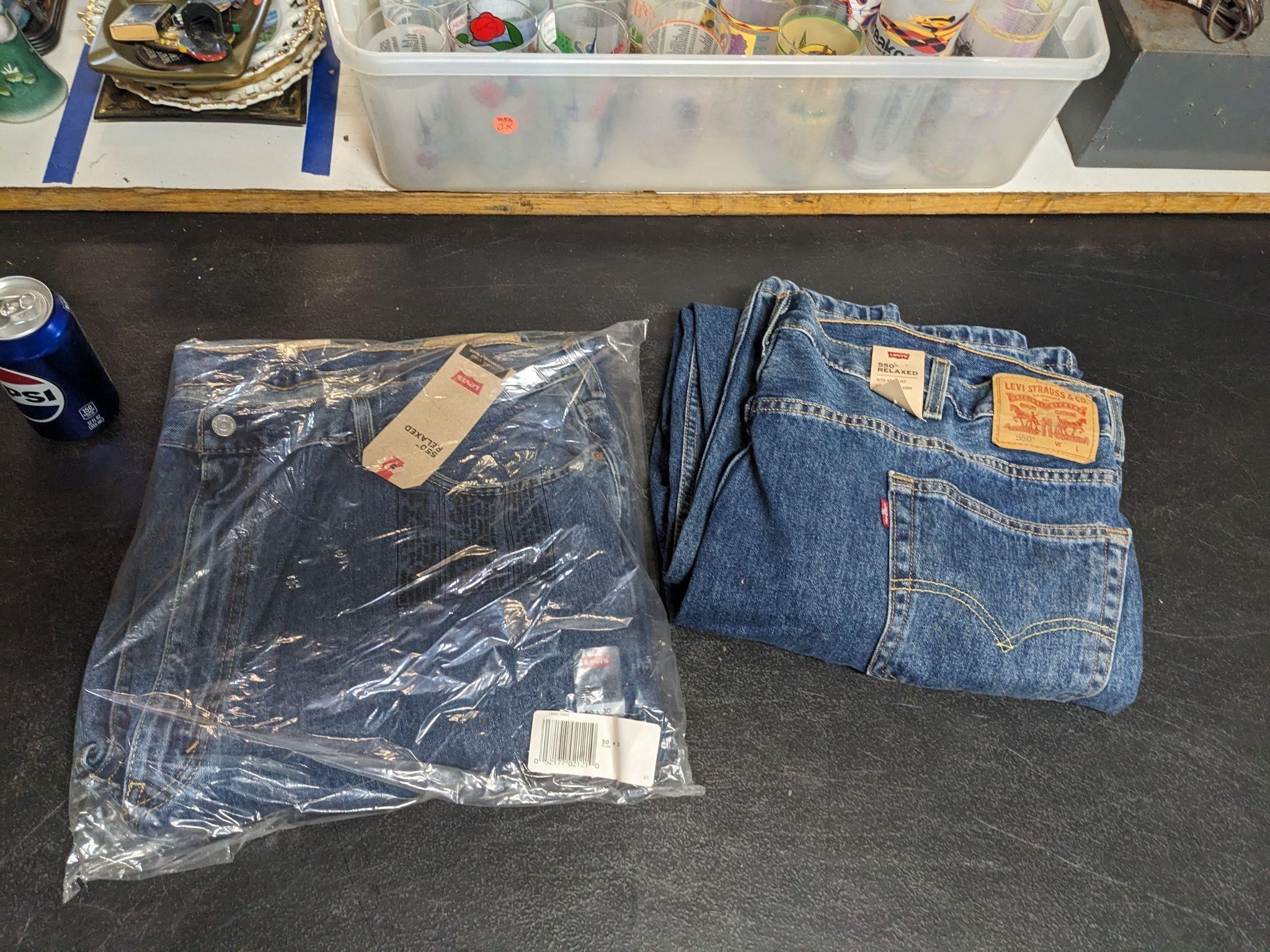 2prs Levi's 550 Relaxed NWT Jeans