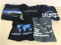 Lot of 5 Mens Boeing T-Shirts