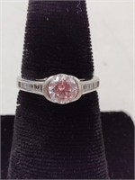 .925 Marked SIlver & CZ? Solitare Style Ring 4.0g