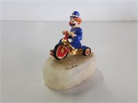 Ron Lee Signed Clown "Bike Cop" 4.5in Tall