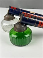 Vintage bug sprayers Green Clear Glass