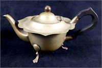 Vintage Small Size Footed Copper Teapot