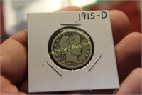 1915 D SILVER BARBER QUARTER