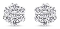 14k Wgold 1.01ct Diamond Composite Stud Earrings