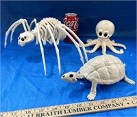 Halloween Spider, Octopus and Turtle Skeletons