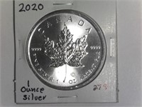 2020 One Ounce Silver Maple Leaf