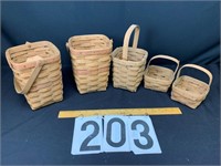 5 Longaberger baskets