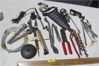 Tools, ratchets, wire pliers, bits