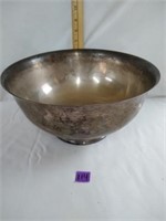12" Large silver bowl