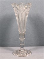 Hawkes Brunswick Brilliant Cut Glass Trumpet Vase