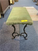 Cast Iron Leg Base Bench, 24"x12"x16"