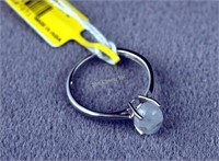 Lady's .925 Silver Clear Gemstone Designer Ring