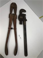 Bolt Cutters and Adjustable Wrench