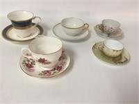 Lot of 5 Misc Cup & Saucers