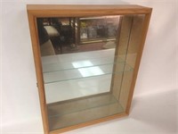 Wall Hung Display Case w/ Glass Shelf