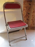 Vintage Child's Folding Metal Chair