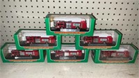 6 miniature Hess firetrucks