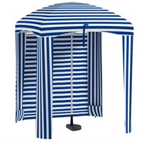 Outsunny 5.9 ft. Portable Beach Umbrella in Blue S