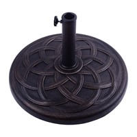 21.5 in. Round Resin Patio Umbrella Base with Beau