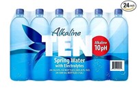 24 TEN Alkaline Spring Water, pH10,16.9 Oz Bottle